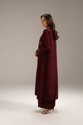 2 Piece Raw Silk Embroidered Suit (FS0100)